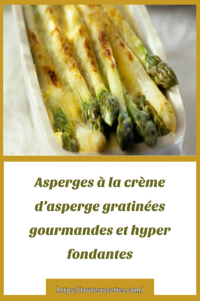 Comment préparer la Recette Asperges à la crème d'asperge gratinées