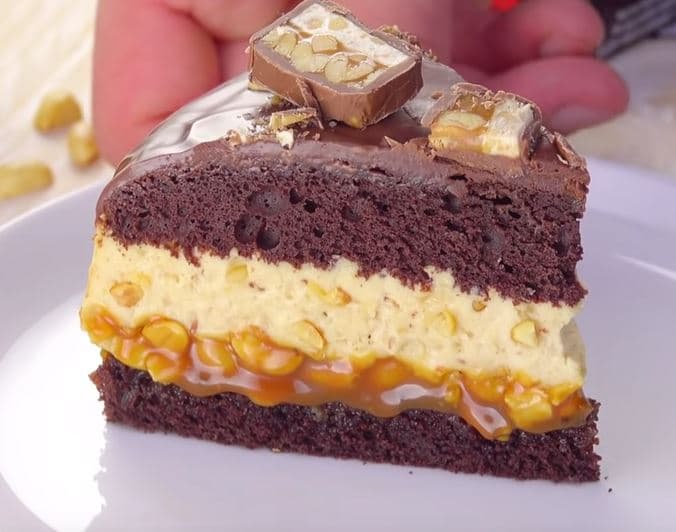 Comm7nt préparer le Gâteau aux Snickers etape 6