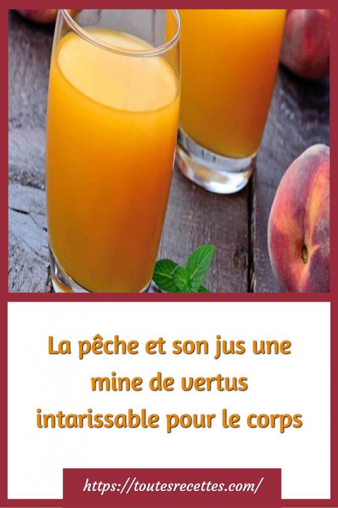 Recette de jus de pêche maison à l'extracteur de jus