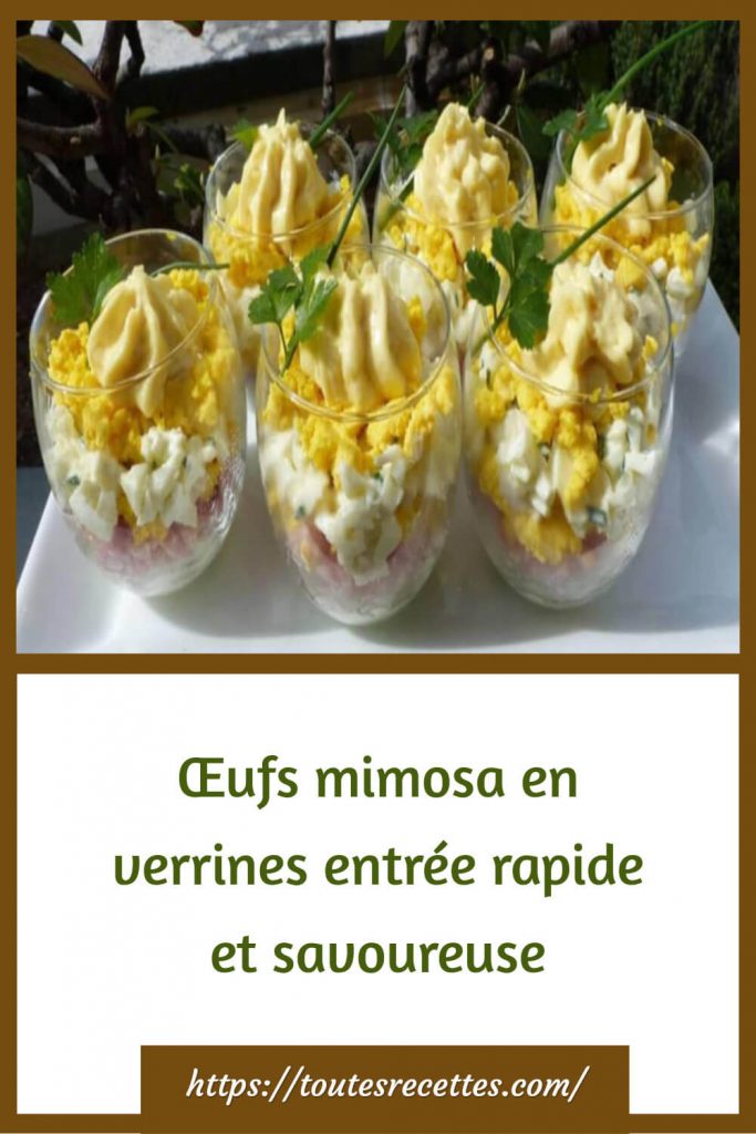 Comment préparer les Œufs mimosa en verrines